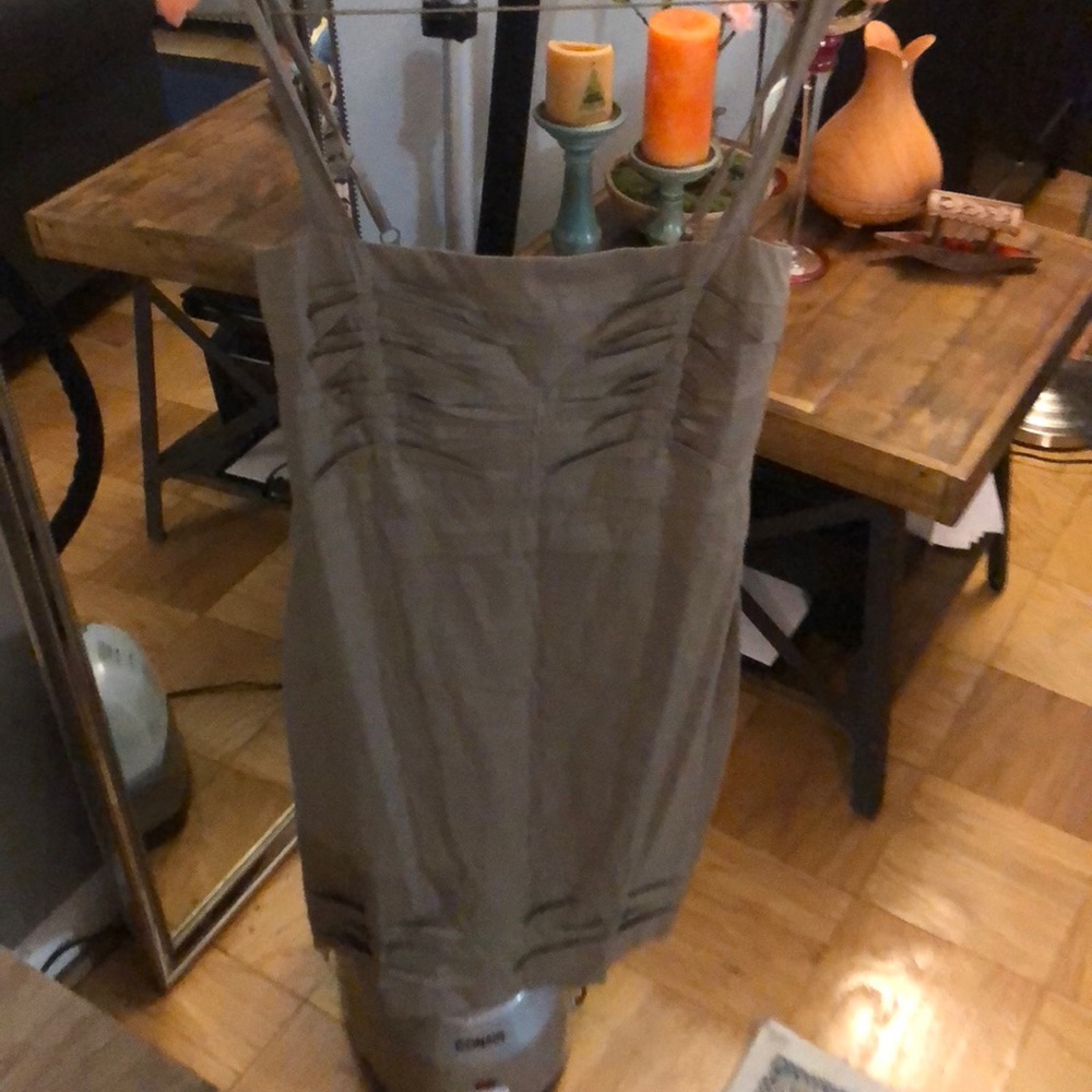 BCBG MAXAZRIA taupe fitted dress! Beautiful!